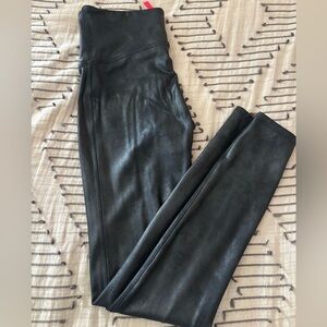 SPANX Shiny Black Leggings